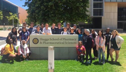2019 CalShaman Program Students posing at Skaggs School of Pharmacy