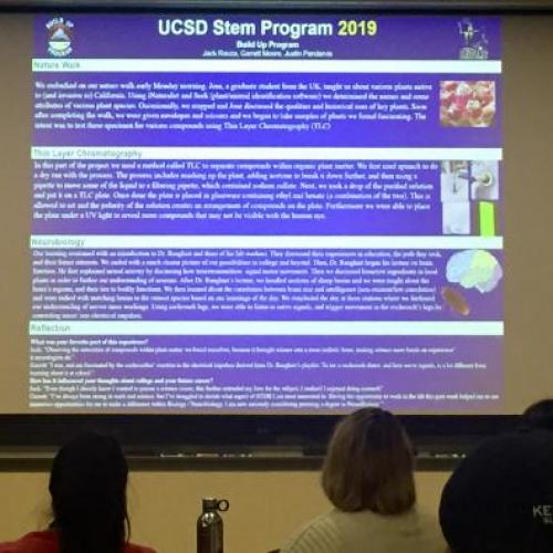 Students presenting UC San Diego Stem Program